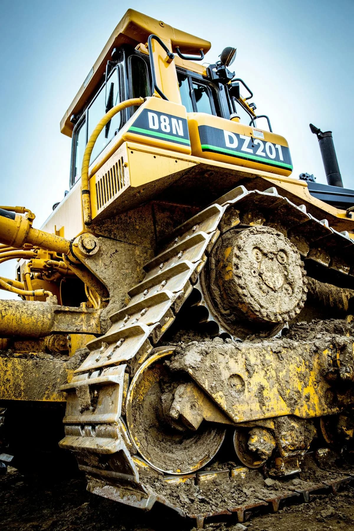 CAT D8N bulldozer with heavy-duty tracks ready for earthmoving